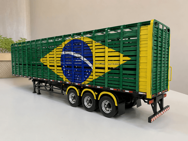 Foto do cliente: carreta boiadeira miniatura com a bandeira do Brasil